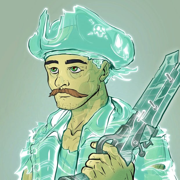 Captain Black Flag pirate
